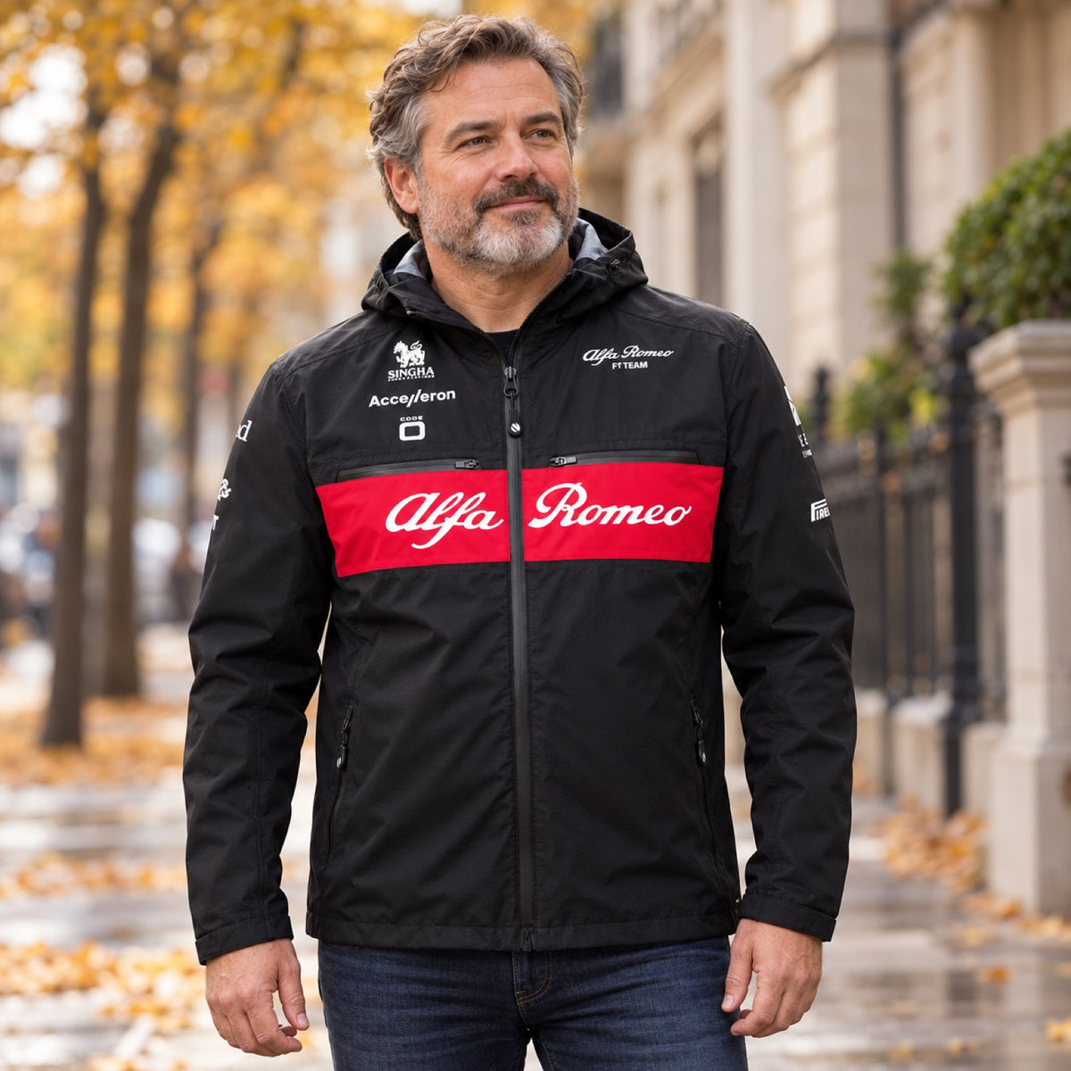 Wiatrówka Alfa Romeo F1 Team – czarna – zdjęcie poglądowe (AI)