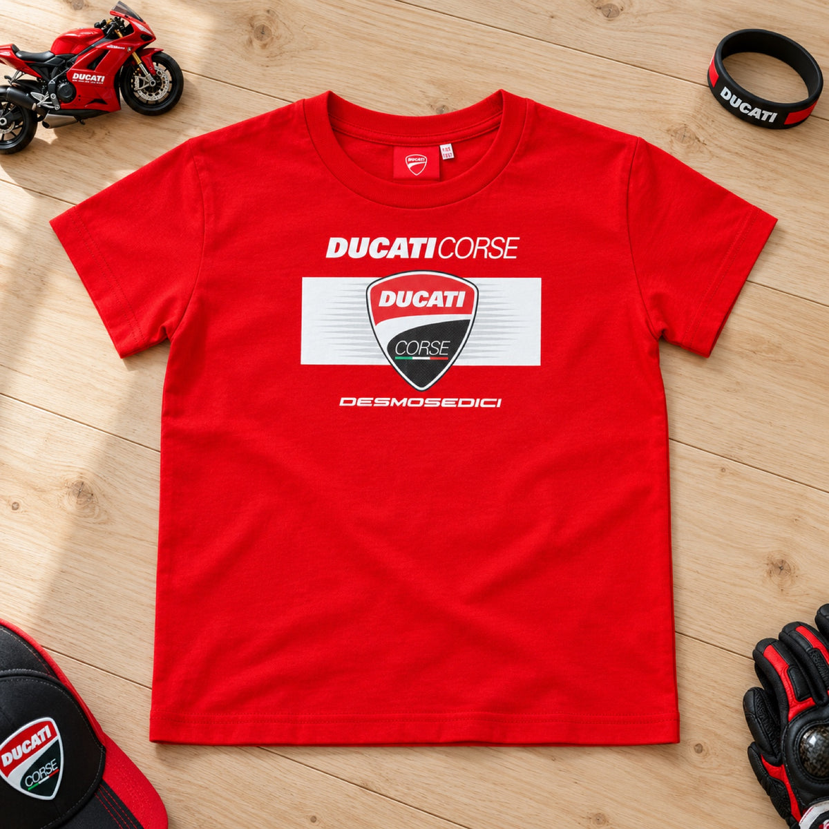 Koszulka dziecięca Ducati Desmosedici – zdjęcie poglądowe (AI)