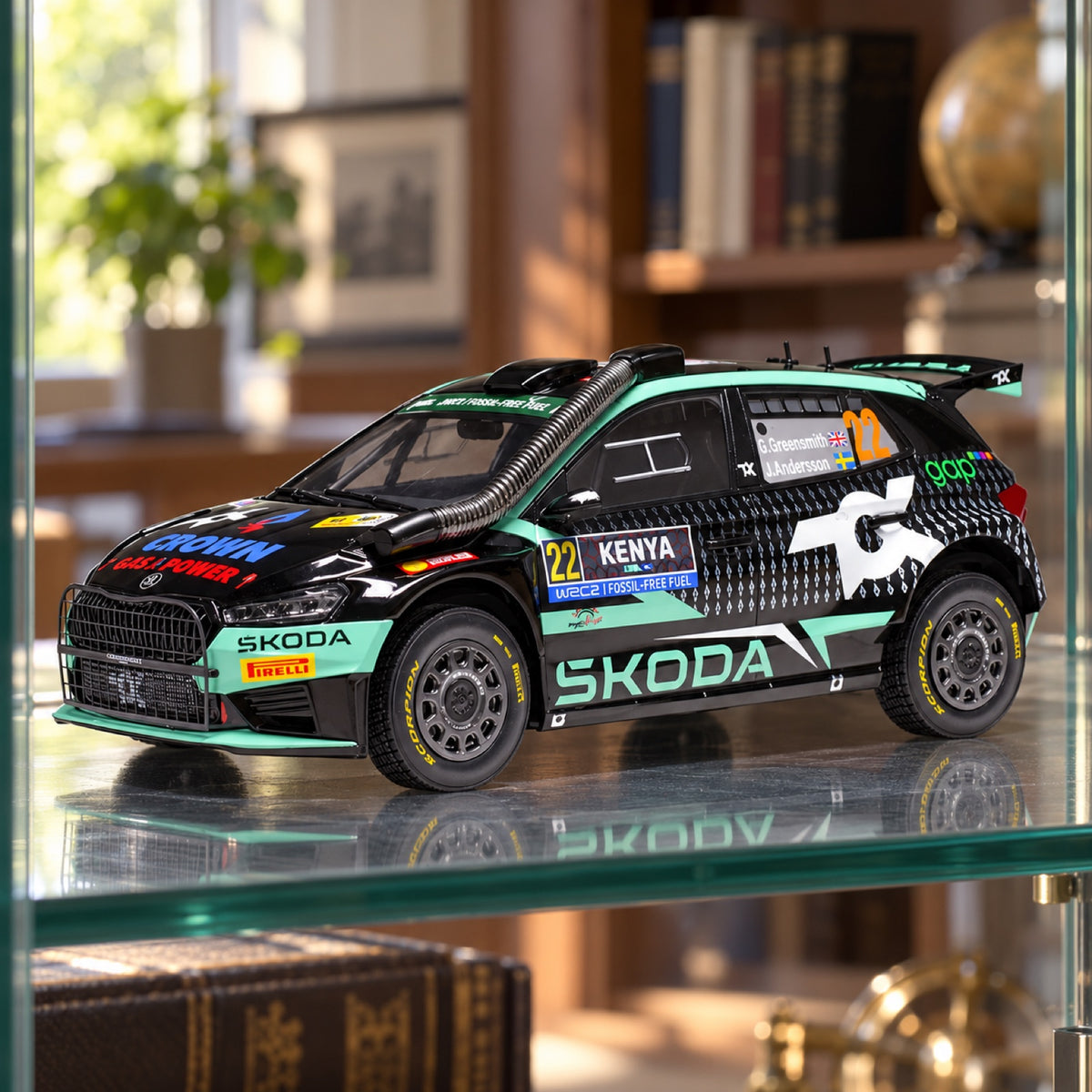 Model Škoda Fabia Rally2 – WRC Safari Rally Kenya 2024 #22 – IXO – zdjęcie poglądowe (AI)