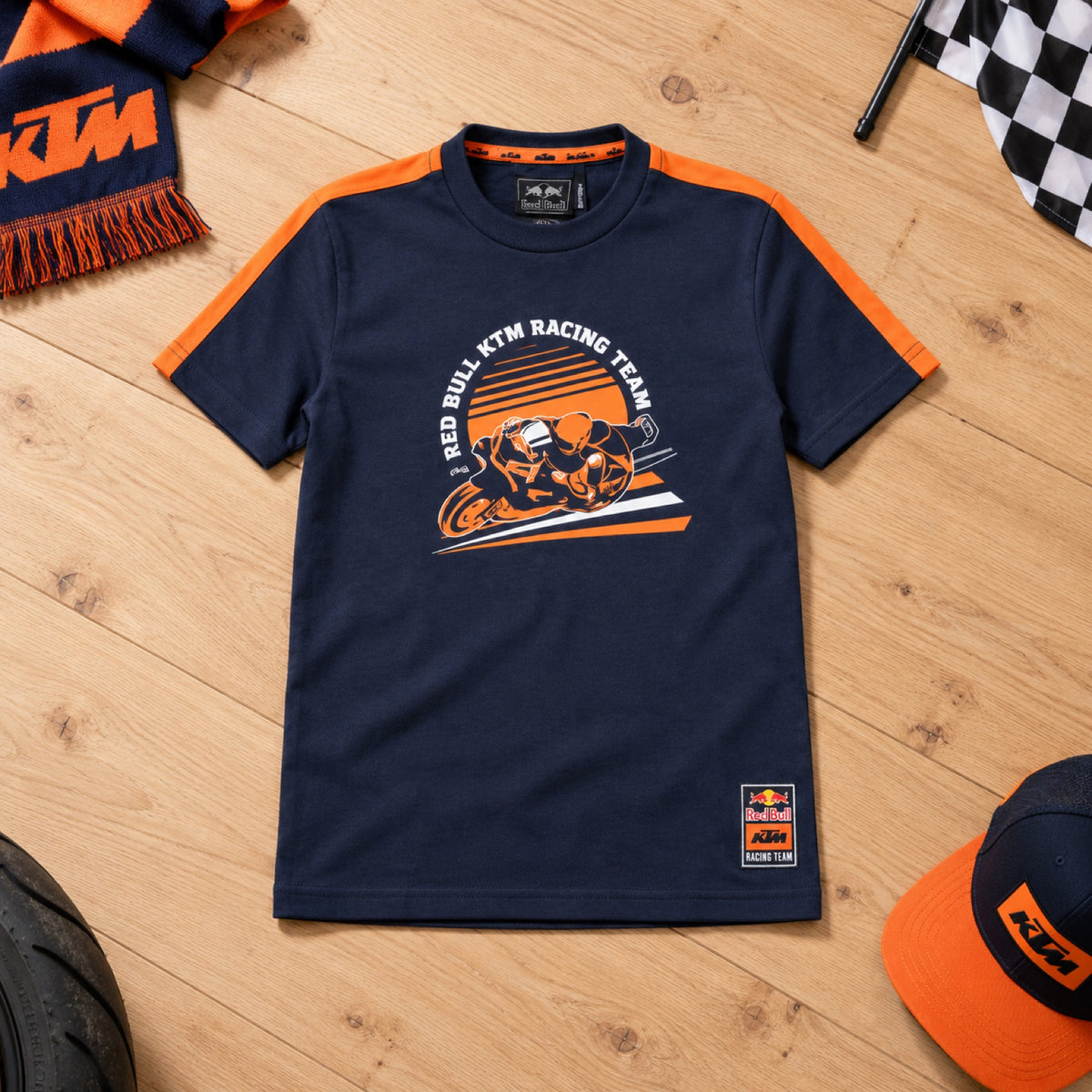 Koszulka dziecięca KTM Red Bull Racing GRID – granatowa – 164 cm – zdjęcie poglądowe (AI)