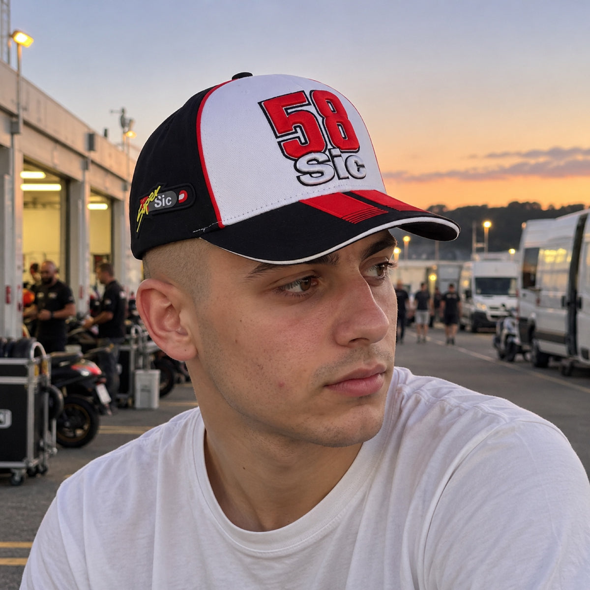 Marco Simoncelli 58 Fan Cap – ilustrační foto (AI)
