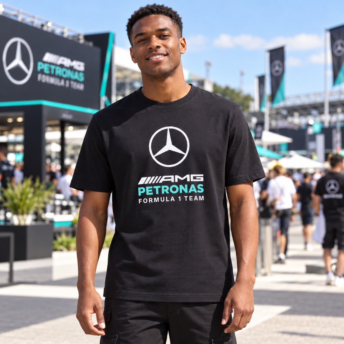Mercedes-AMG PETRONAS F1 x Adidas DNA GRAPHIC T-Shirt – Lifestyle Edition – illustrative photo (AI)