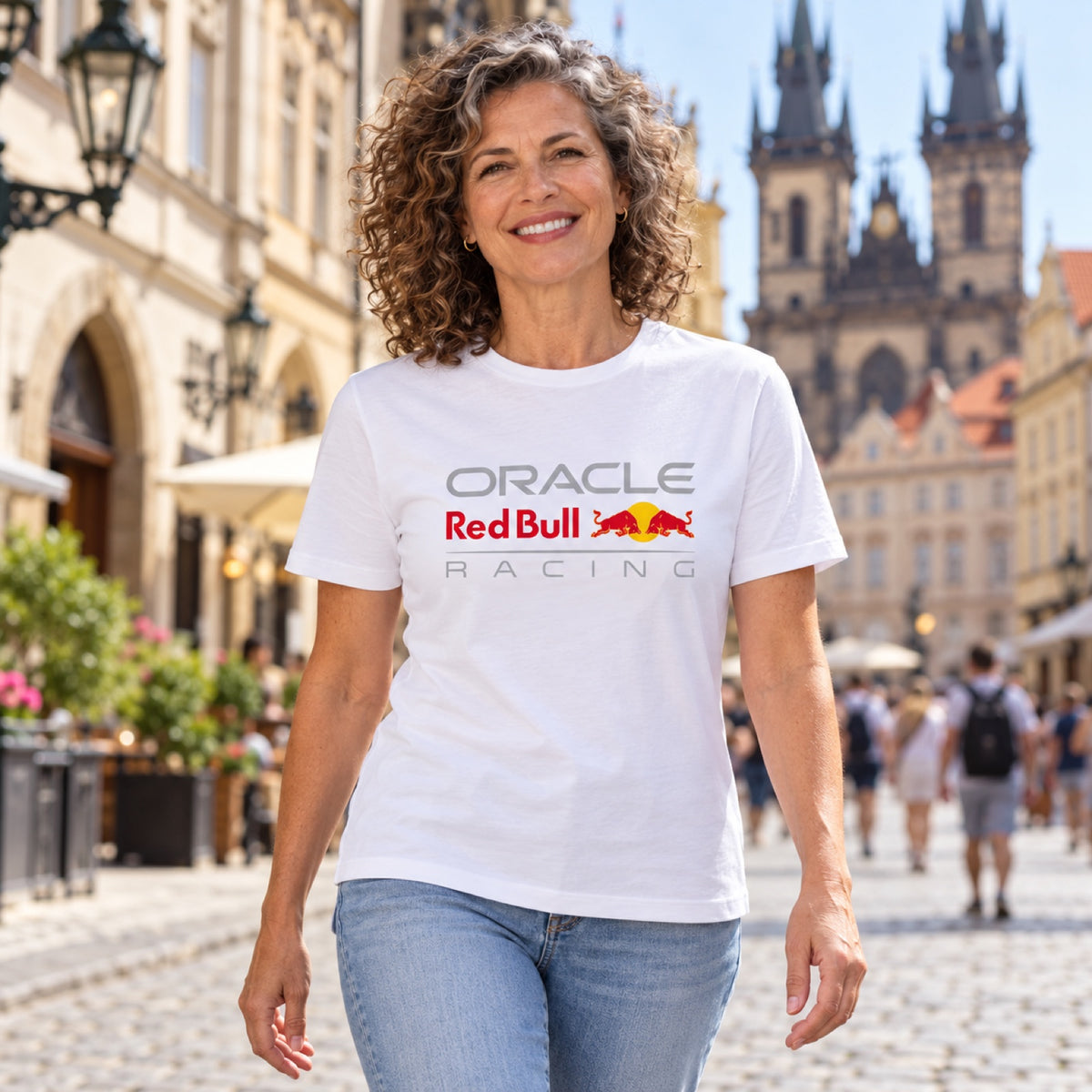 Koszulka casual Oracle Red Bull Racing CORE z logo – biała – zdjęcie poglądowe (AI)