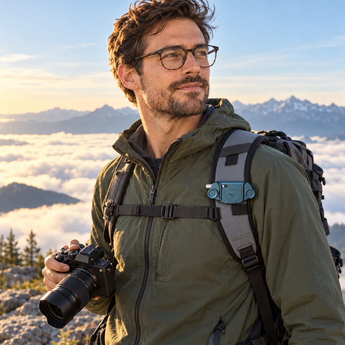 Peak Design Capture (v3) – Ocean – Standard Plate – illustrative photo (AI)