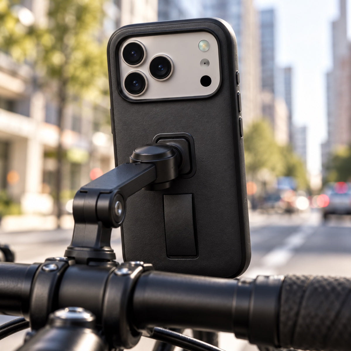 Peak Design Everyday Loop Case Slimlink iPhone 18 Pro – Black Clarino – illustrative photo (AI)