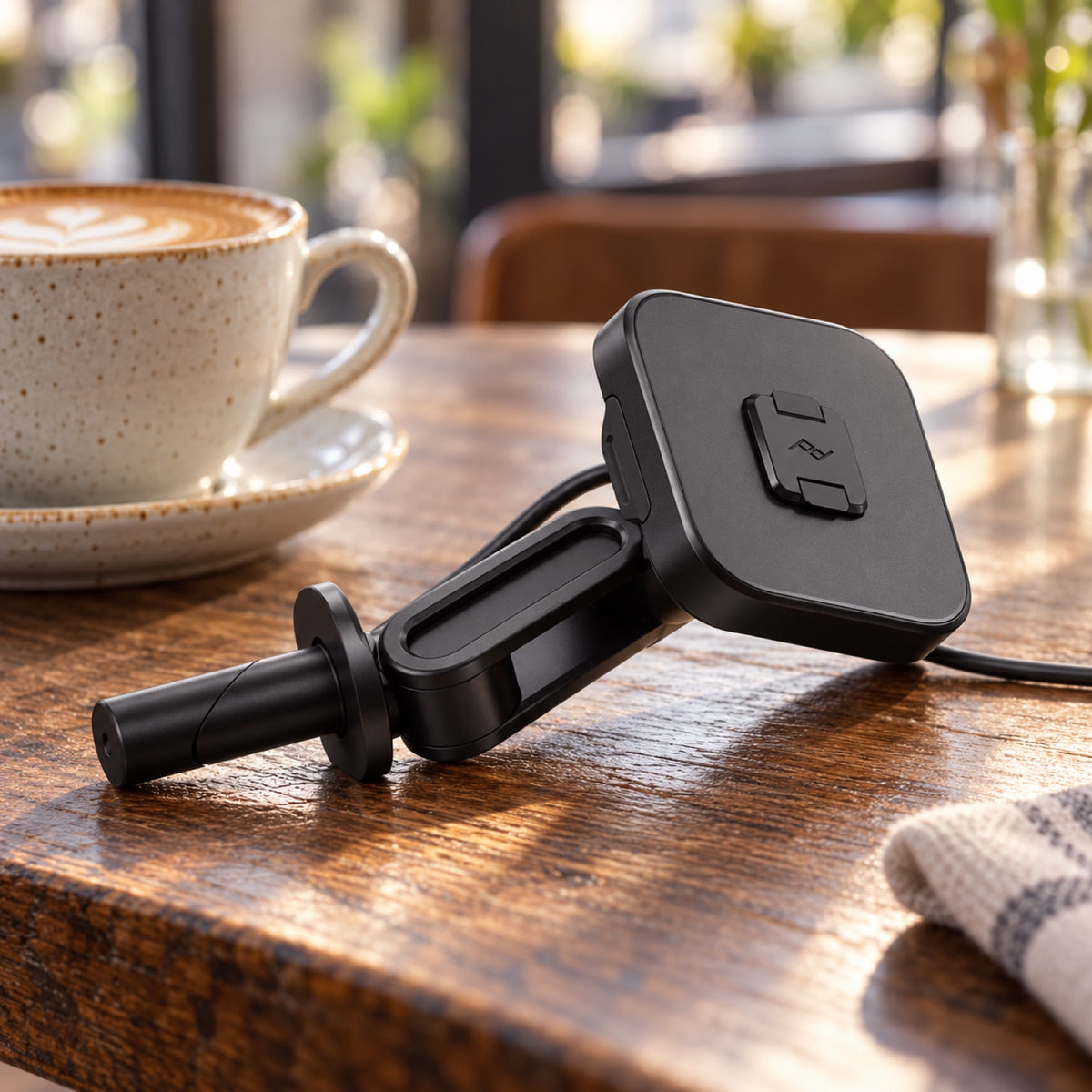 Peak Design Motorcycle Mount Stem Mount Charging – Black – zdjęcie poglądowe (AI)