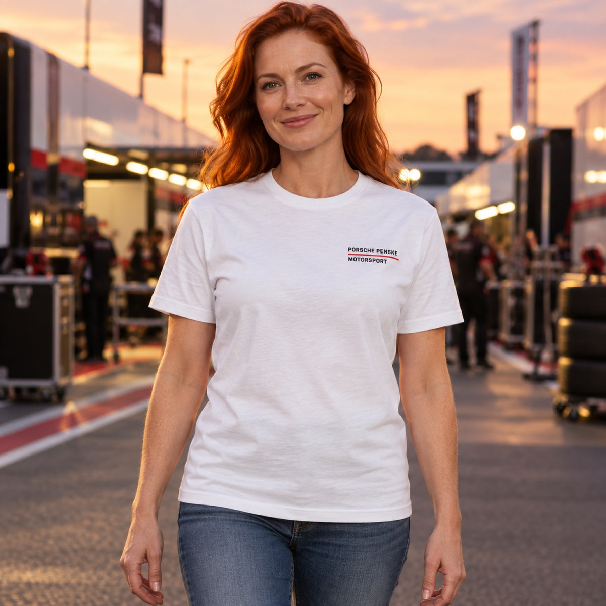 Porsche Motorsport Penske Lifestyle T-Shirt – White – illustrative photo (AI)