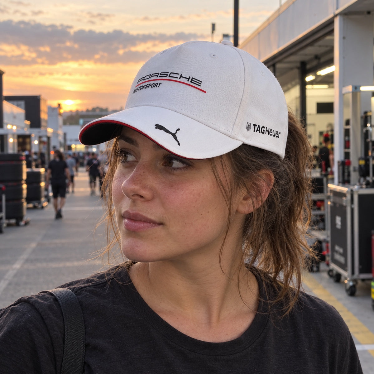 Porsche Motorsport Team Cap with Sponsor Logos – White – ilustrační foto 2 (AI)