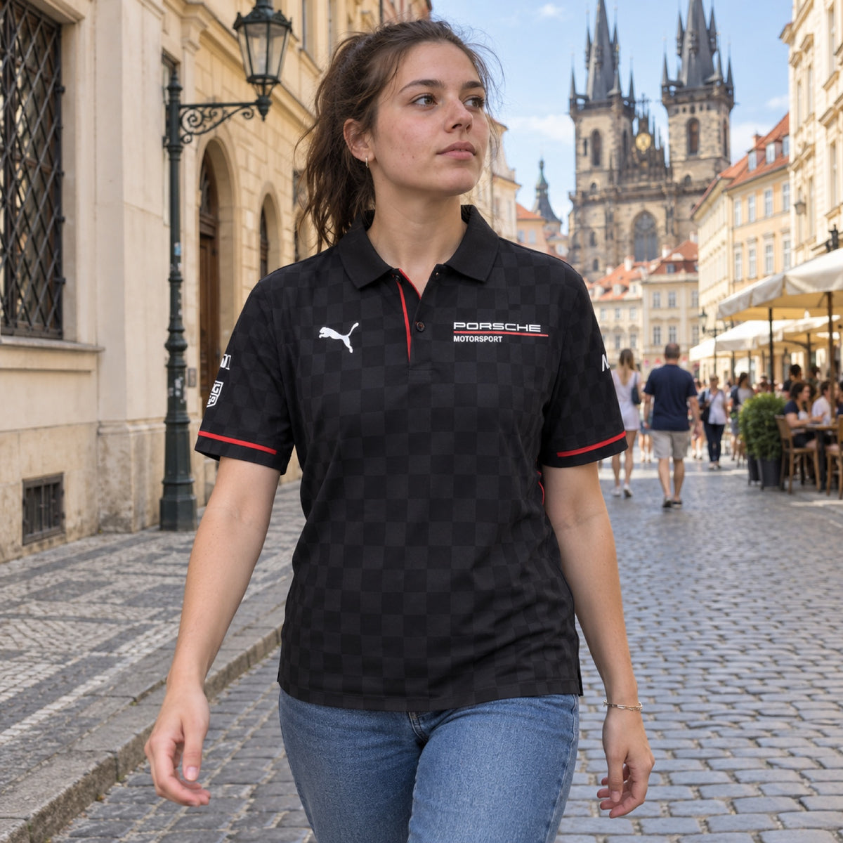 Porsche Motorsport Team Polo with Sponsor Logos – ilustrační foto 2 (AI)