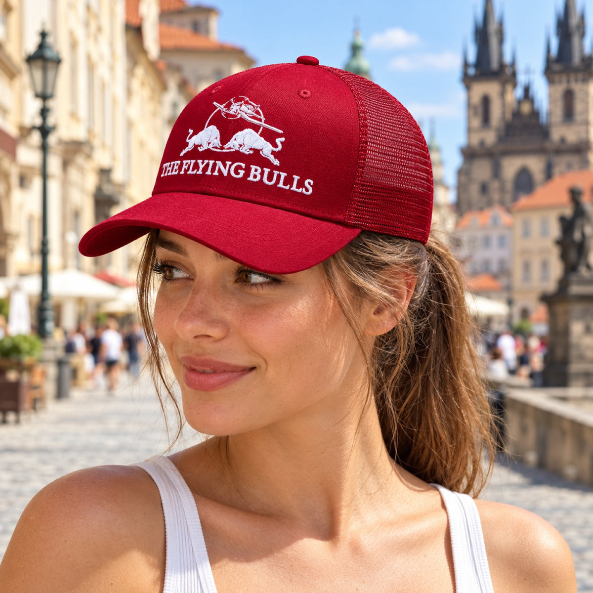 Czapka trucker Red Bull The Flying Bulls Radar z logo – zdjęcie poglądowe (AI)