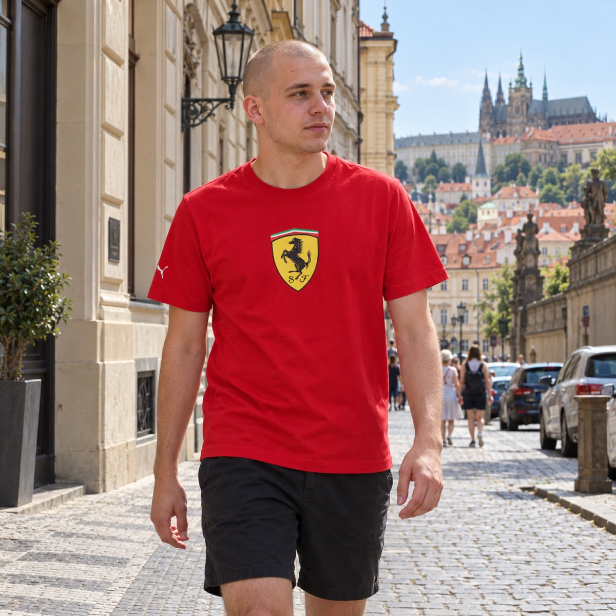 Scuderia Ferrari F1 x Puma Fan T-Shirt with Large Shield – Red – ilustrační foto (AI)