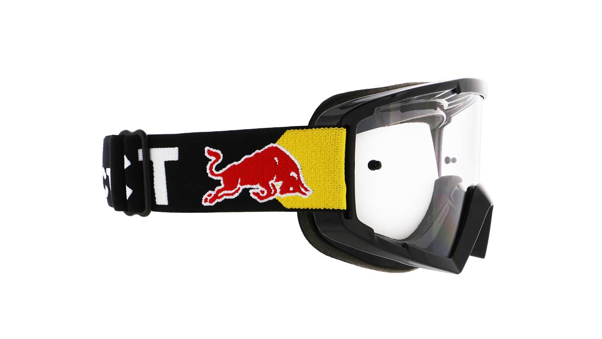 Gogle motocrossowe Red Bull Spect WHIP czarne z przezroczystą szybą