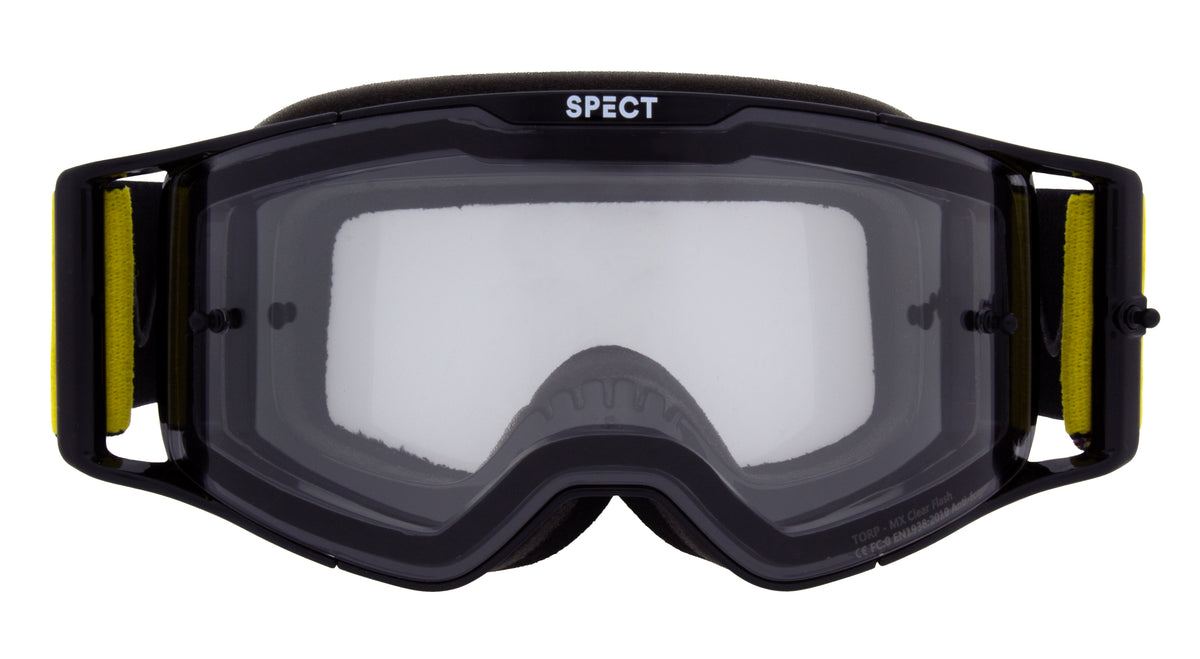 Red Bull Spect TORP motocross goggles black with clear lens