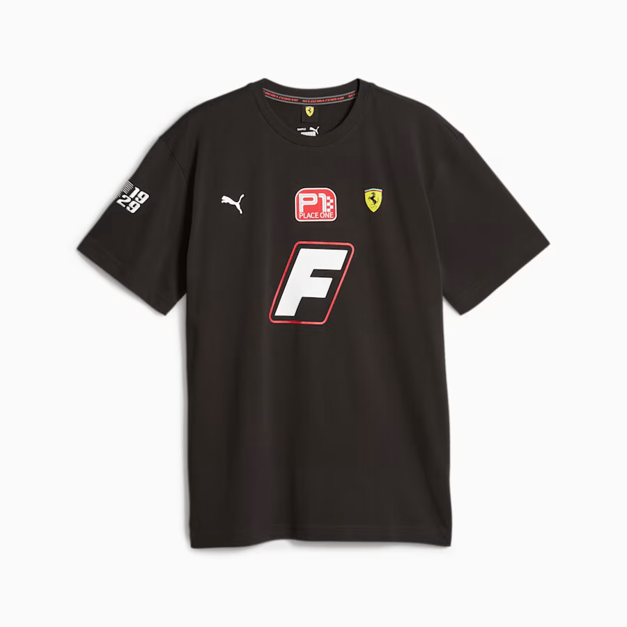 Ferrari Garage men's oversized F1 T-shirt black