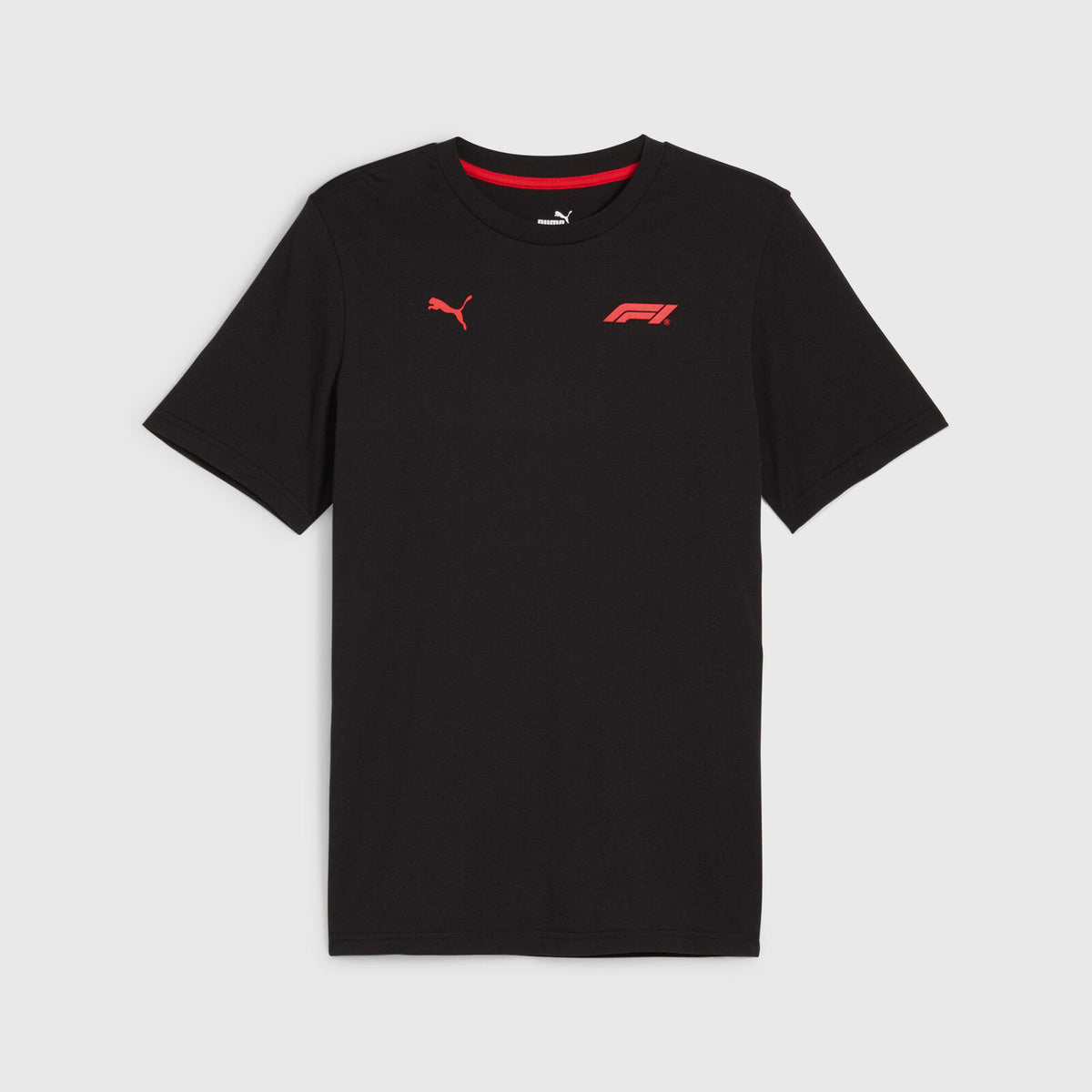 Formula 1 fan T-shirt black with small Puma logo