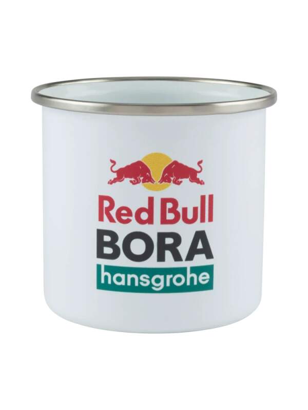 Red Bull Bora Hansgrohe travel mug with logo