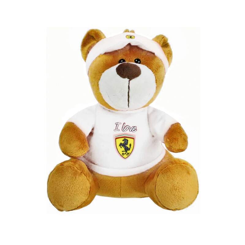 Duży pluszowy miś Scuderia Ferrari biały