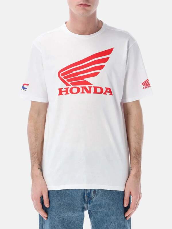Koszulka kibica HRC Honda z dużym logo biała