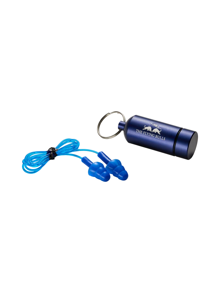 Zatyczki do uszu Red Bull The Flying Bulls z metalowym etui – niebieskie