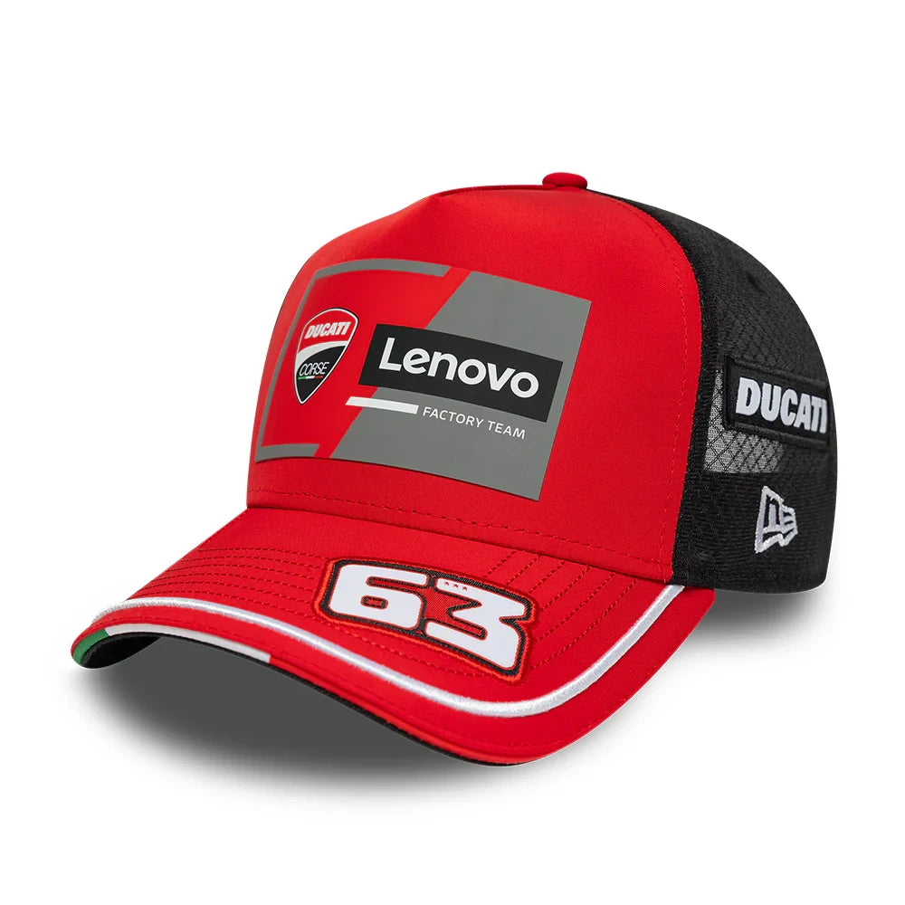 Czapka z daszkiem Ducati Lenovo Team Pecco Bagnaia #63 2026 – czerwona