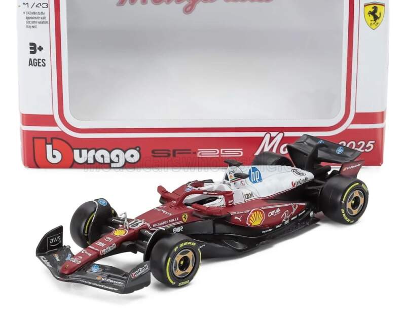 Model Scuderia Ferrari SF-25 Bburago #16 Charles Leclerc Monza 2025