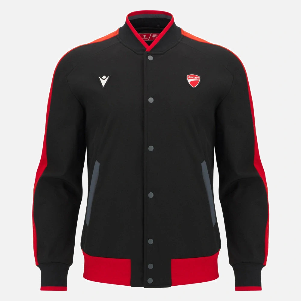 Kurtka softshell Ducati x Macron z logo – czarna