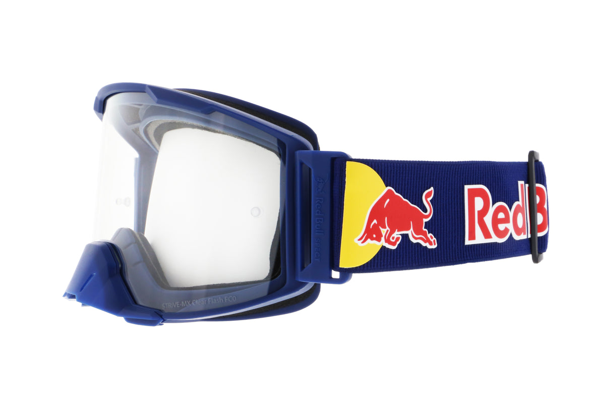 Red Bull Spect STRIVE motocross goggles navy with clear lens