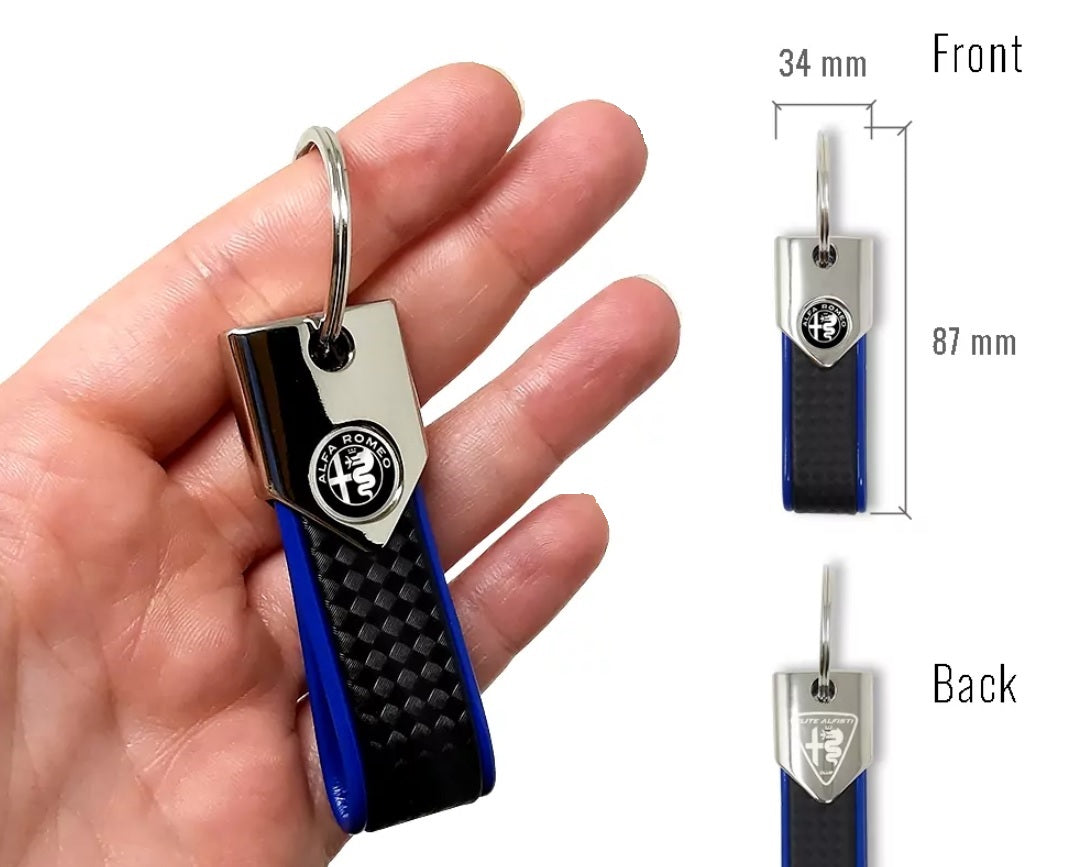 Brelok Alfa Romeo BAND carbon blu