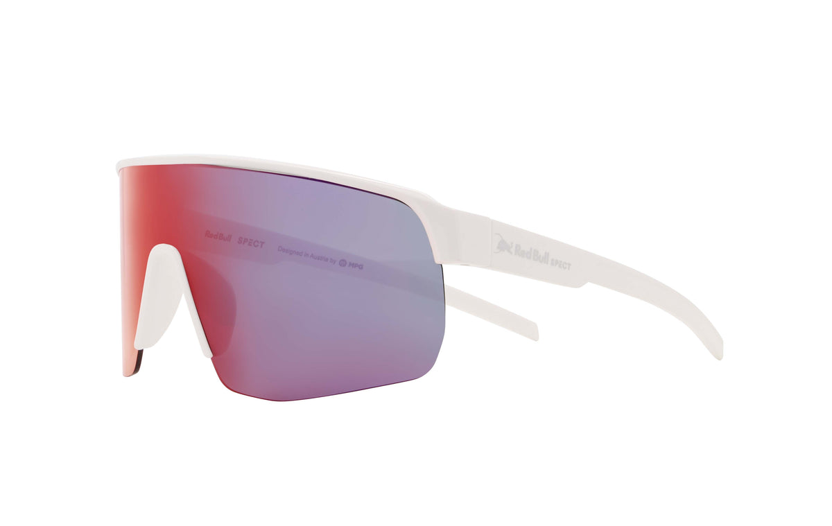 Red Bull Spect DAKOTA sunglasses white with blue-red lens