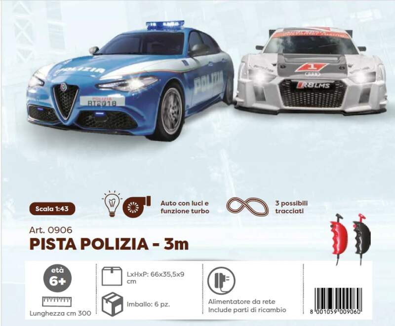 Tor wyścigowy PISTA Alfa Romeo Polizia - Audi 1:43