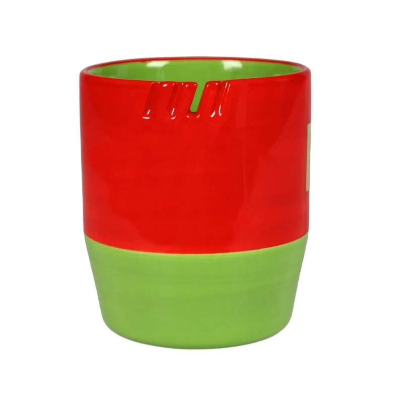 Ceramiczny kubek Fiat czerwono-zielony, produkt oficjalny