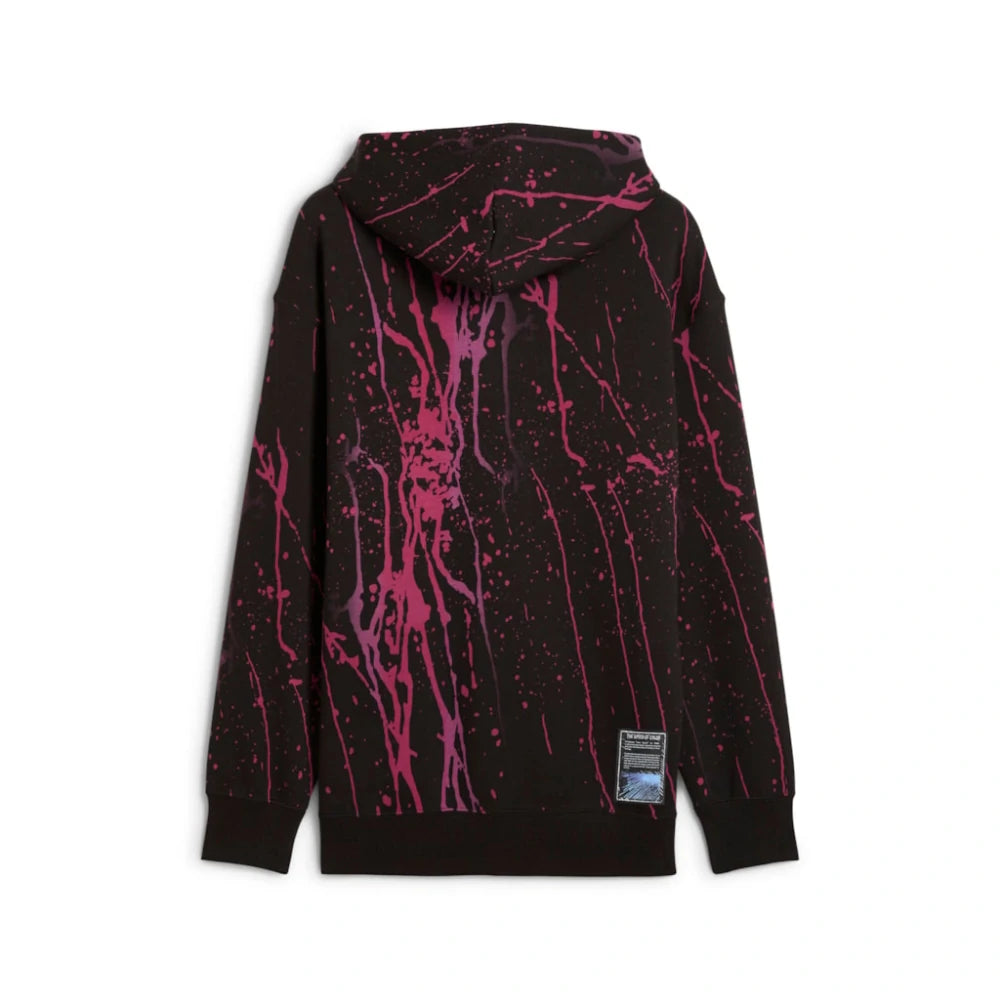 Bluza z kapturem Puma Formuła 1 Splash – czarno-różowa
