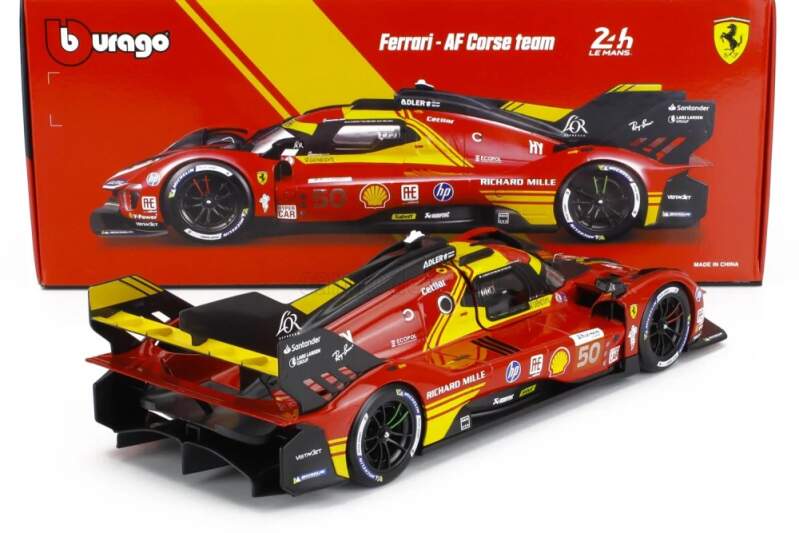 Model Bburago Ferrari 499P NR. 50 Winner Le Mans 2024