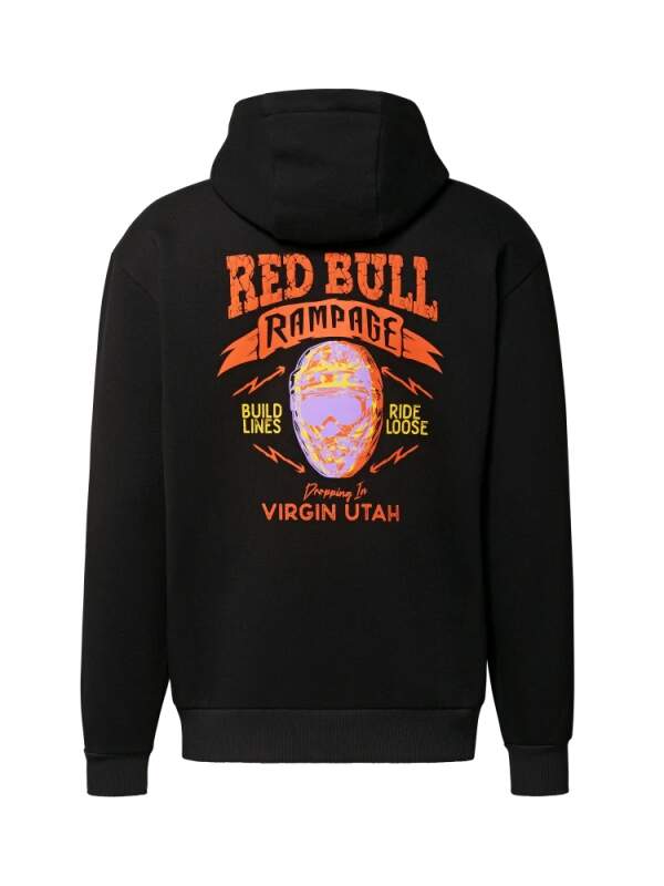 Bluza casual z kapturem Red Bull Rampage FREERIDE czarna