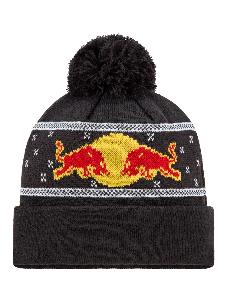 Czapka zimowa z pomponem Oracle Red Bull Racing z logo – edycja świąteczna