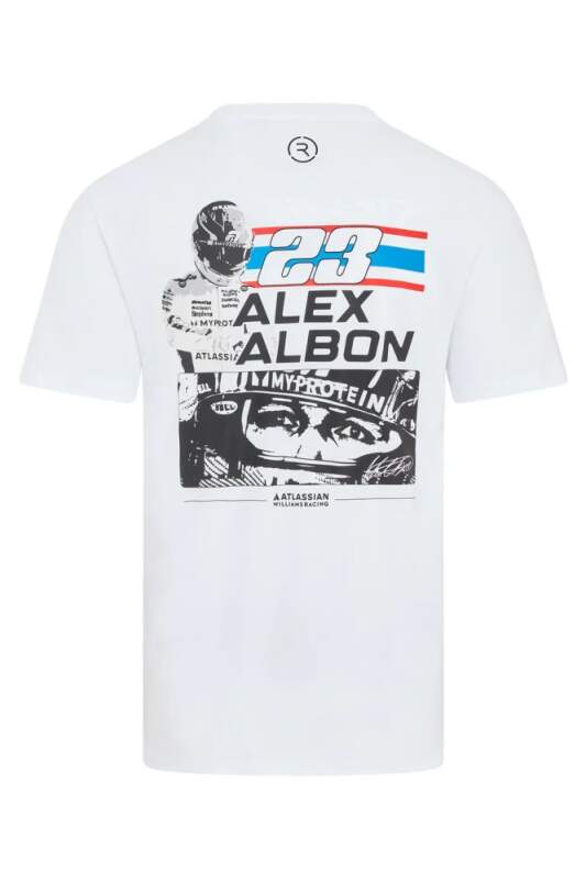 Koszulka kibica Alex Albon - Williams Racing F1 biała - XXL