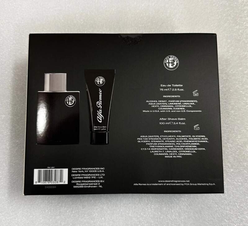 Zestaw prezentowy Alfa Romeo Black Eau De Toilette 75 ml + balsam po goleniu 100 ml