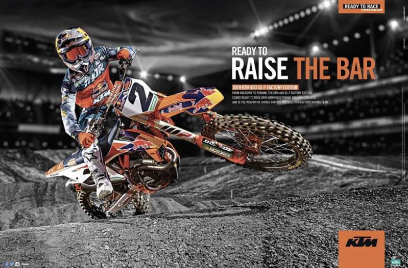 Model motocyklu KTM Red Bull 450 SX-F C. Webb