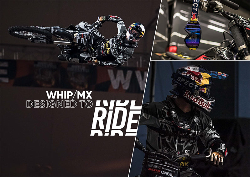 Gogle motocrossowe Red Bull Spect WHIP czarne z przezroczystą szybą