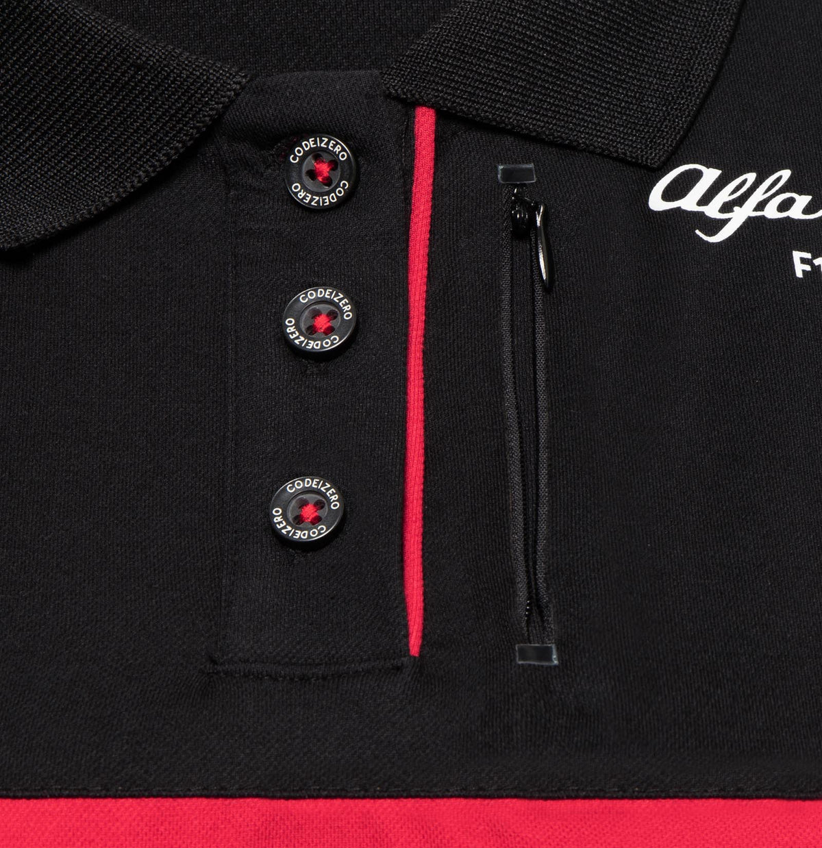 Damska koszulka polo zespołowa Alfa Romeo F1 Team czarna