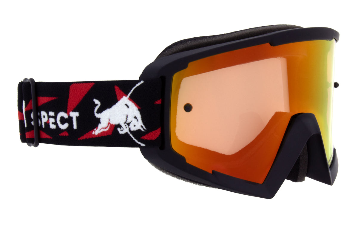 Gogle motocrossowe Red Bull Spect WHIP czarne z czerwono-żółtą szybą