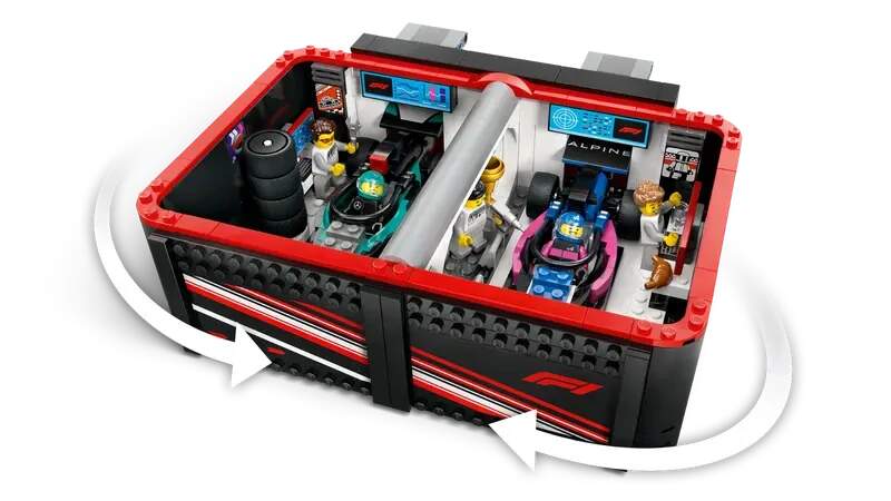 Zestaw klocków LEGO Alpine/Mercedes - garaż Formuła 1 - edycja City