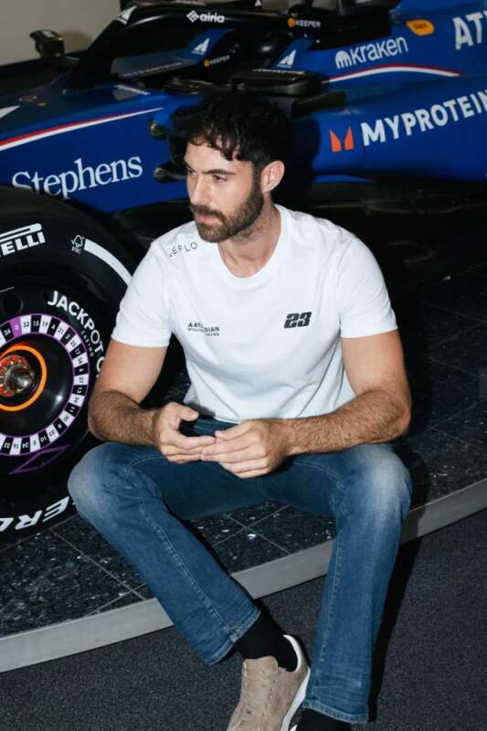 Koszulka kibica Alex Albon - Williams Racing F1 biała - XXL
