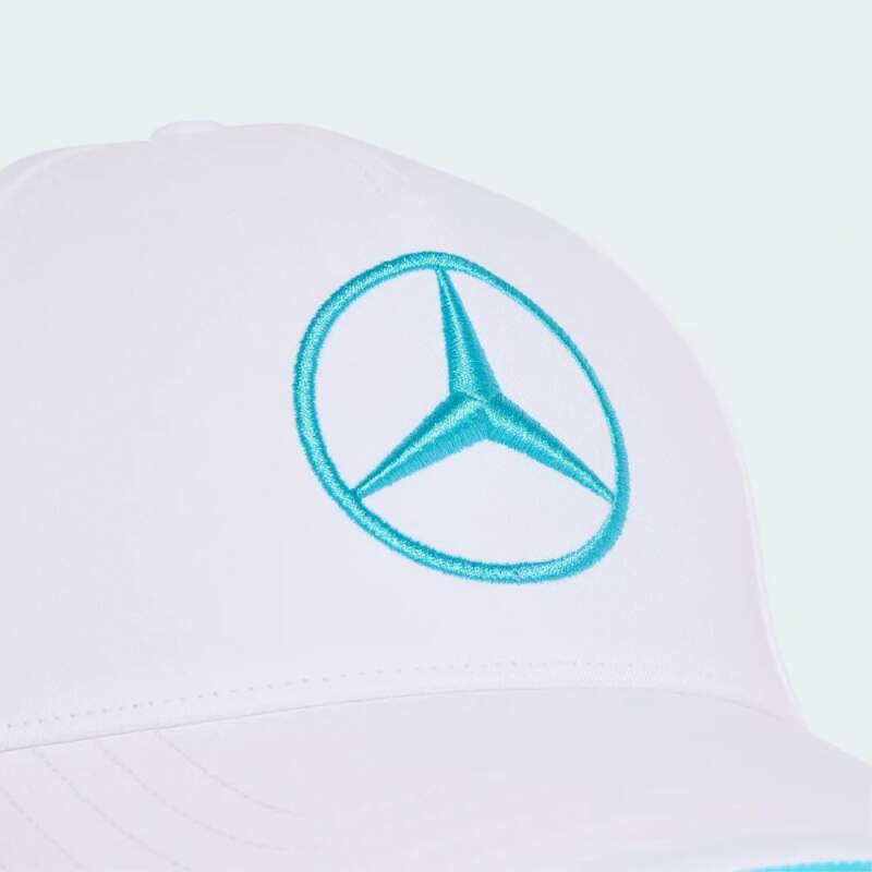 George Russell Mercedes AMG Petronas F1 x Adidas white cap - team edition