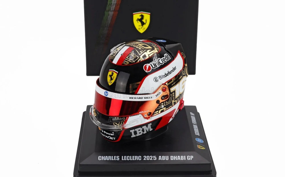 Model kasku LookSmart Charles Leclerc 1:5 – SF Abu Zabi 2025