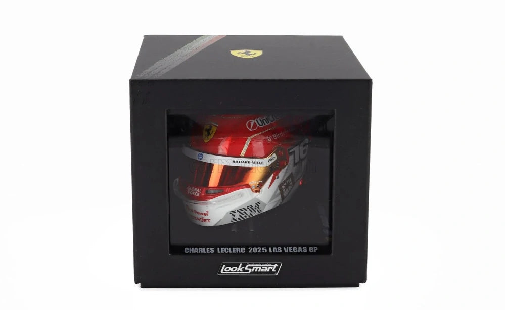 Model kasku LookSmart Charles Leclerc 1:5 – SF Las Vegas 2025