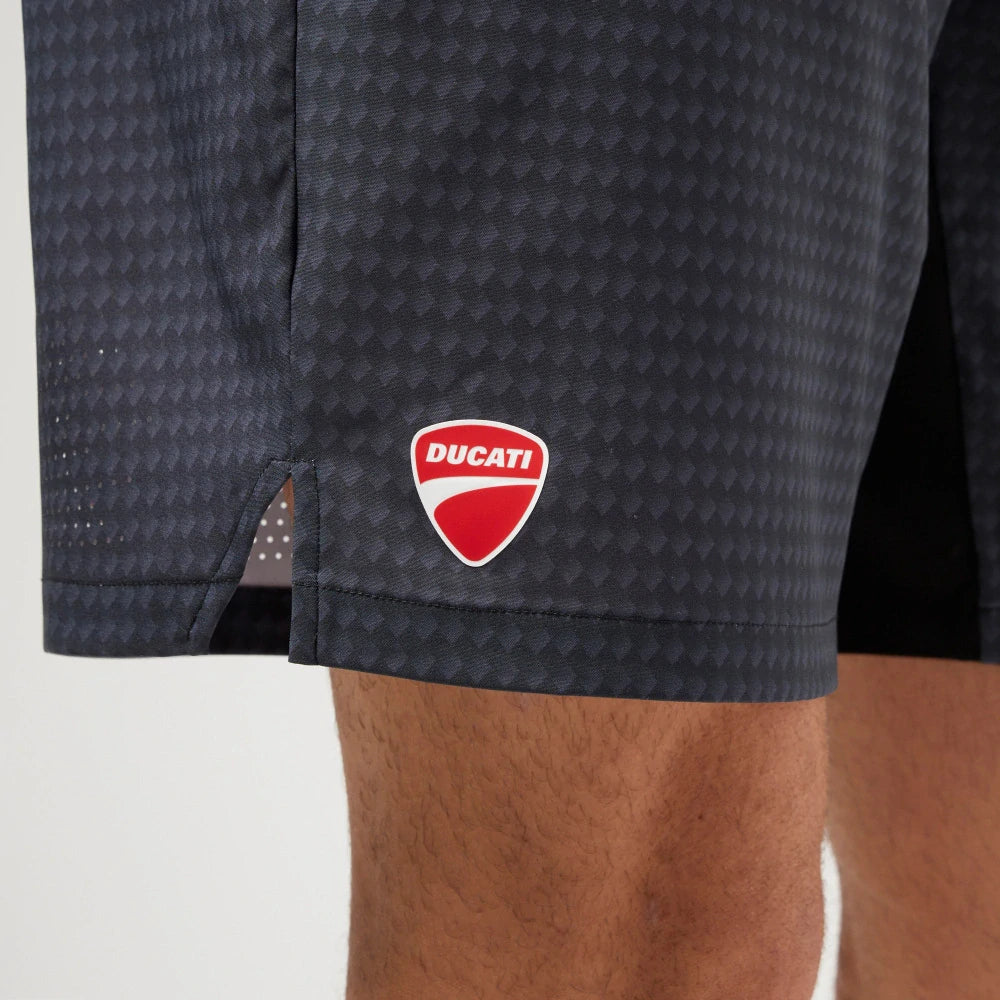Spodenki sportowe Ducati x Macron z logo – ciemnoszare