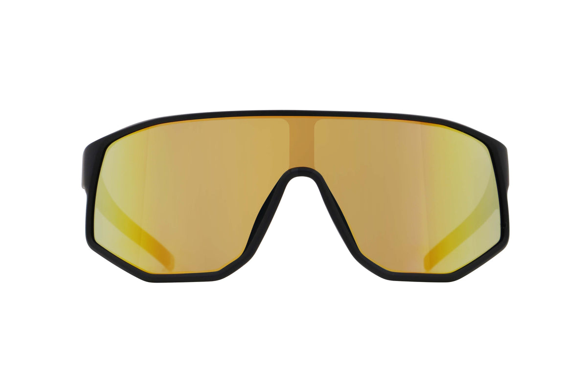 Red Bull Spect DASH sunglasses black with blue-yellow lens
