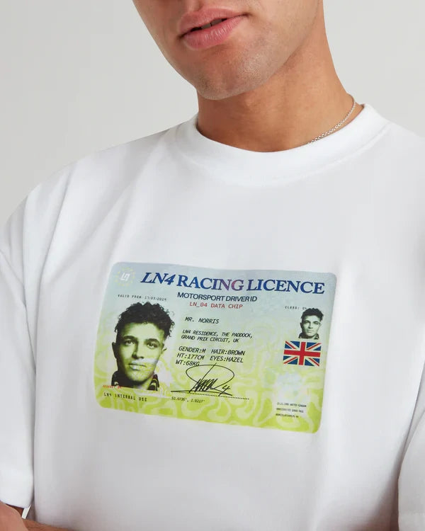 Koszulka Lando Norris LN4 LICENSE – biała