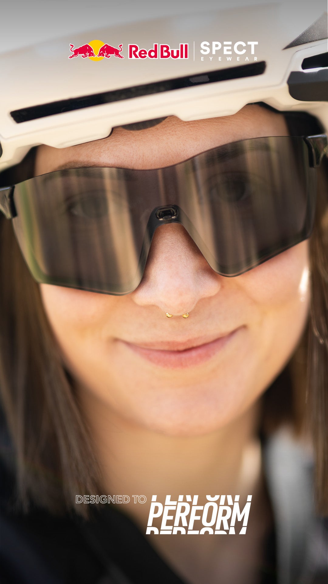 Red Bull Spect FUSE sunglasses blue with mirrored brown lens